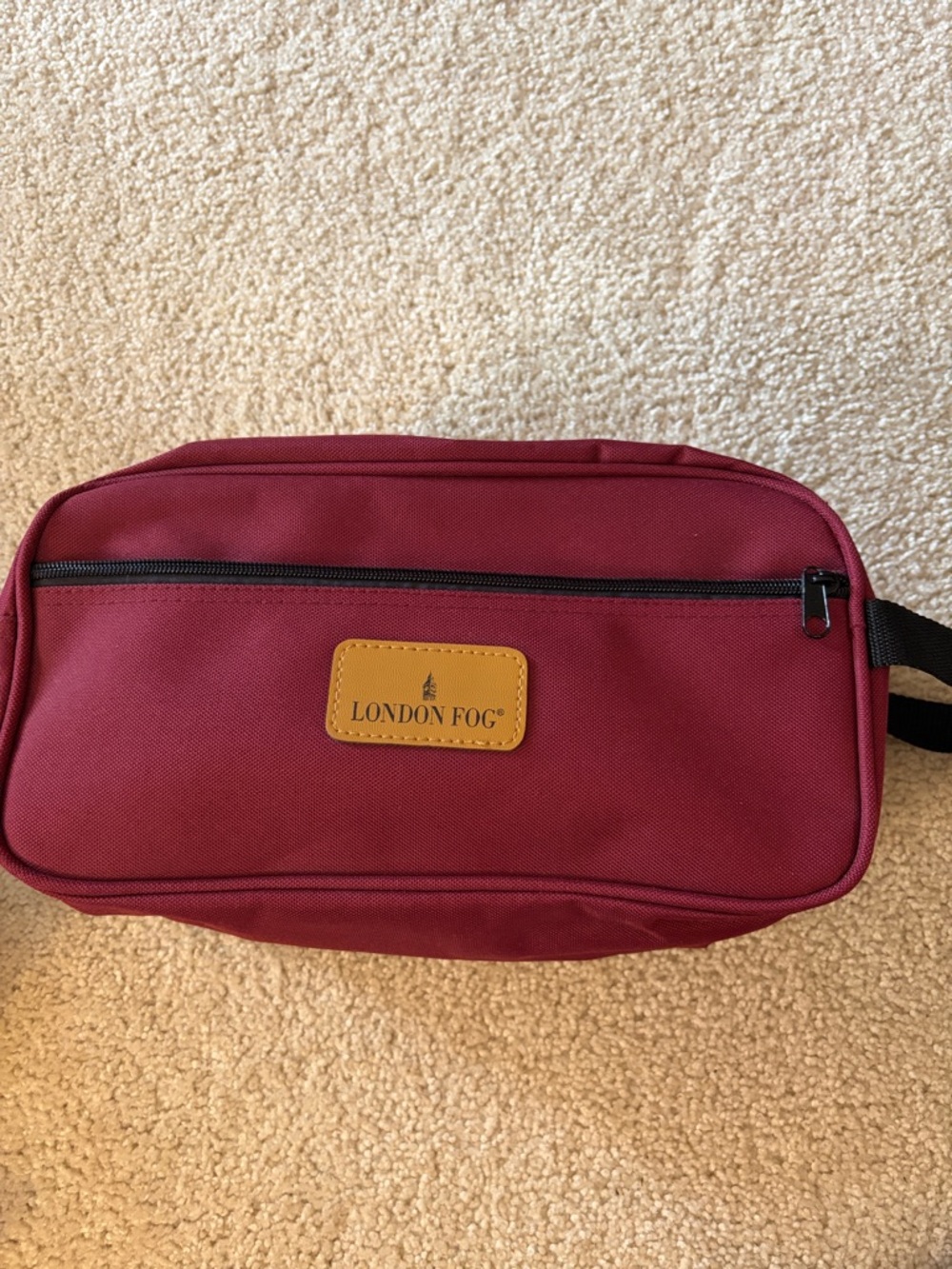 London Fog Burgundy Canvas Men's Toiletry Bag - NWOT